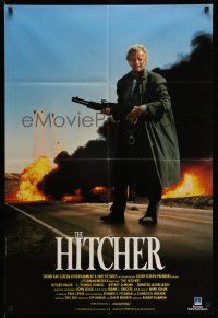 2g399 HITCHER English 1sh '86 C. Thomas Howell, different Rutger Hauer with shotgun!