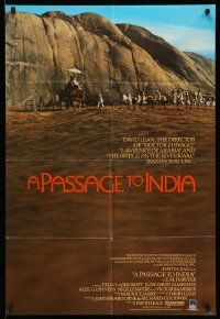 2g649 PASSAGE TO INDIA English 1sh '84 David Lean, Alec Guinness, cool desert caravan image!
