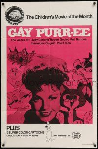 2g340 GAY PURR-EE 1sh R60s Judy Garland, Robert Goulet, Red Buttons, cartoon cats!