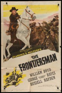 2g409 HOPALONG CASSIDY style A 1sh '47 art of William Boyd, The Frontiersman!