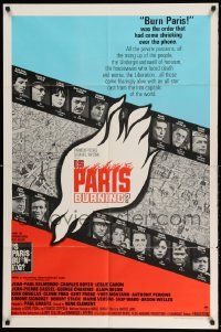 2g438 IS PARIS BURNING 1sh '66 Rene Clement's Paris brule-t-il, World War II all-star cast!