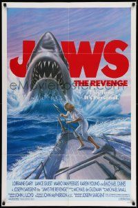 2g442 JAWS: THE REVENGE 1sh '87 man's deepest fear has risen again!