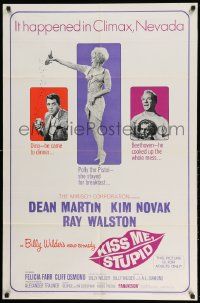 2g467 KISS ME, STUPID 1sh '65 directed by Billy Wilder, Kim Novak, Dean Martin, Ray Walston!