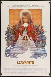 2g472 LABYRINTH 1sh '86 Jim Henson, art of David Bowie & Jennifer Connelly by Ted CoConis!