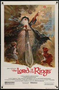 2g518 LORD OF THE RINGS 1sh '78 Ralph Bakshi cartoon from J.R.R. Tolkien, Tom Jung art!