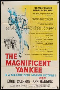 2g535 MAGNIFICENT YANKEE 1sh '51 Louis Calhern as Oliver Wendell Holmes, directed by John Sturges!