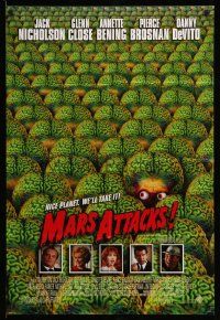 2g549 MARS ATTACKS! int'l 1sh '96 directed by Tim Burton, great image of many aliens!