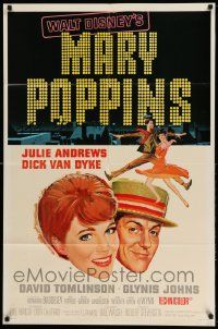 2g552 MARY POPPINS style A 1sh '64 Julie Andrews & Dick Van Dyke in Walt Disney's musical classic!
