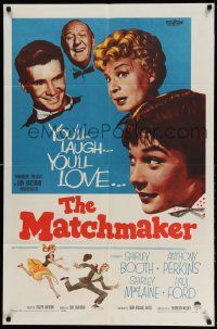 2g559 MATCHMAKER 1sh '58 Shirley Booth, Shirley MacLaine, Anthony Perkins, Paul Ford