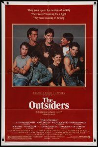 2g638 OUTSIDERS photo NSS style 1sh '82 Coppola, S.E. Hinton, Howell, Dillon, Macchio, top cast!