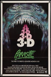 2g642 PARASITE 1sh '82 Demi Moore, the first futuristic monster movie in 3-D!