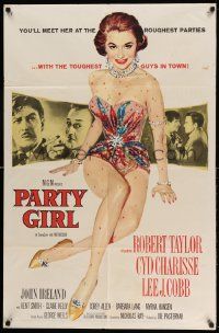 2g648 PARTY GIRL 1sh '58 you'll meet sexiest Cyd Charisse at rough parties, Nicholas Ray