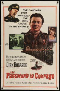 2g650 PASSWORD IS COURAGE 1sh '63 Dirk Bogarde in an English version of The Great Escape!