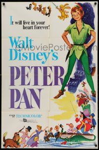 2g654 PETER PAN 1sh R76 Walt Disney animated cartoon fantasy classic, great full-length art!
