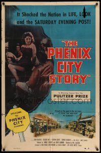 2g657 PHENIX CITY STORY style A 1sh '55 classic noir, it took the military to subdue their sin!