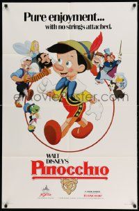 2g666 PINOCCHIO 1sh R84 Disney classic cartoon about a wooden boy who wants to be real!