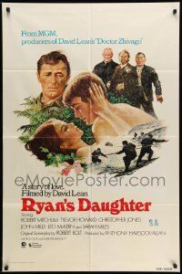 2g734 RYAN'S DAUGHTER int'l 1sh R70s David Lean, art of Sarah Miles on beach + umbrella by Lesser!