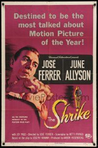 2g762 SHRIKE 1sh '55 June Allyson drives star/director Jose Ferrer to commit suicide!
