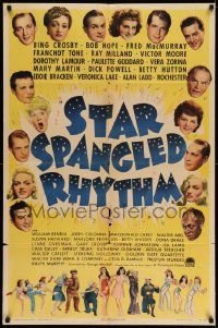 2g795 STAR SPANGLED RHYTHM style A 1sh '43 images of all of Paramount's best 1940s stars!