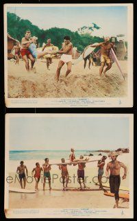 2h137 GIDGET 2 color English FOH LCs '59 cute Sandra Dee, James Darren, on the beach!