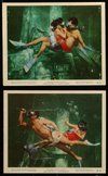 2h079 UNDERWATER 7 color from 7x9 to 8x10 stills '55 Howard Hughes, skin diver Jane Russell, Roland