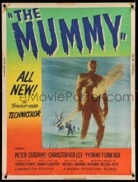 2j174 MUMMY 30x40 '59 Terence Fisher Hammer horror, art of Christopher Lee as the monster!