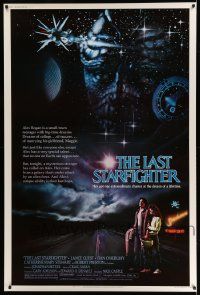 2j161 LAST STARFIGHTER 40x60 '84 Catherine Mary Stewart & Lance Guest as video game pilot!