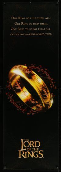 2j144 LORD OF THE RINGS: THE TWO TOWERS 21x62 English commercial poster '02 Tolkien, one ring!