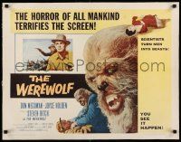 2j084 WEREWOLF linen style B 1/2sh '56 great wolf-man images, it happens before your horrified eyes!