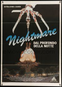 2j246 NIGHTMARE ON ELM STREET Italian 1p '85 Wes Craven, best completely different art by Mansur!