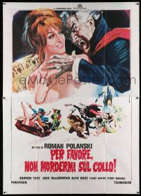 2j208 FEARLESS VAMPIRE KILLERS Italian 2p R70s Roman Polanski, rare different Piovano art!