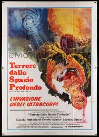 2j218 INVASION OF THE BODY SNATCHERS Italian 2p '79 great different pod art, classic remake!