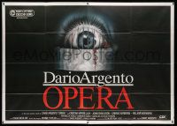 2j223 OPERA Italian 2p '87 Dario Argento, cool gory Casaro artwork with one giant eye, rare!