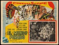 2j332 LOST WORLD Mexican LC '60 Michael Rennie battles dinosaurs in the Amazon Jungle!