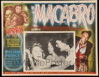 2j333 MACABRE Mexican LC '58 William Castle, cool border art, terrified girls in inset!