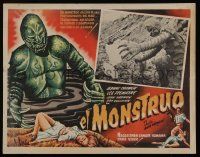 2j336 MONSTER OF PIEDRAS BLANCAS Mexican LC R60s art of Black Lagoon monster rip-off +inset photo!