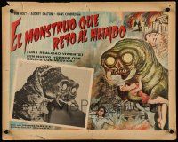 2j337 MONSTER THAT CHALLENGED THE WORLD Mexican LC R60s creature shown in border art & inset!