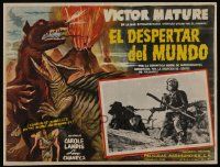 2j339 ONE MILLION B.C. Mexican LC R50s cool Tinoco art of caveman Victor Mature & dinosaurs!