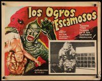 2j349 SLIME PEOPLE Mexican LC '63 border art w/ Creature from the Black Lagoon & Snake People!