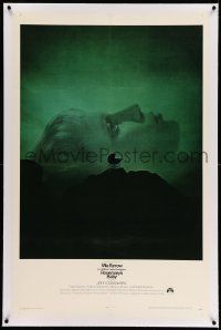 2j130 ROSEMARY'S BABY linen 1sh '68 Roman Polanski, Mia Farrow, creepy baby carriage horror image!