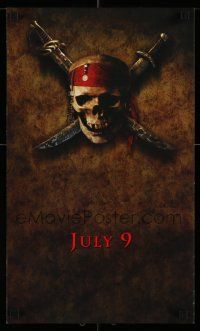 2j252 PIRATES OF THE CARIBBEAN 2-sided 21x50 special '03 Curse of the Black Pearl!