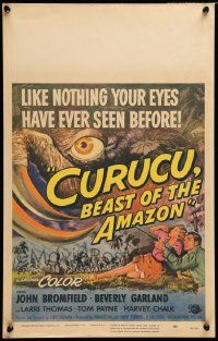 2j015 CURUCU, BEAST OF THE AMAZON WC '56 Universal horror, great monster art by Reynold Brown!