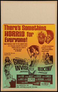 2j039 GHOST IN THE INVISIBLE BIKINI Benton WC '66 Boris Karloff + sexy girls & wacky horror images!