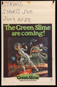 2j017 GREEN SLIME WC '69 classic cheesy sci-fi movie, art of sexy astronaut & monster by Vic Livoti