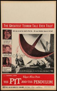 2j042 PIT & THE PENDULUM Benton WC '61 Edgar Allan Poe's greatest terror tale, cool art!
