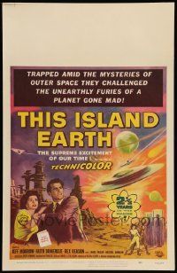 2j029 THIS ISLAND EARTH WC '55 they challenged the unearthly furies of a planet gone mad!