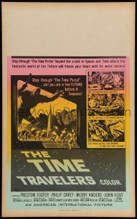 2j047 TIME TRAVELERS Benton WC '64 cool Reynold Brown sci-fi art of the crack in space and time!