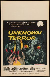 2j030 UNKNOWN TERROR WC '57 they dared enter the Cave of Death to explore the secrets of HELL!