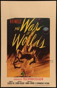 2j031 WAR OF THE WORLDS WC '53 H.G. Wells classic produced by George Pal, best sci-fi artwork!