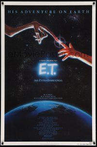 2k146 E.T. THE EXTRA TERRESTRIAL 1sh '83 Drew Barrymore, Spielberg, Alvin art, continuous release!